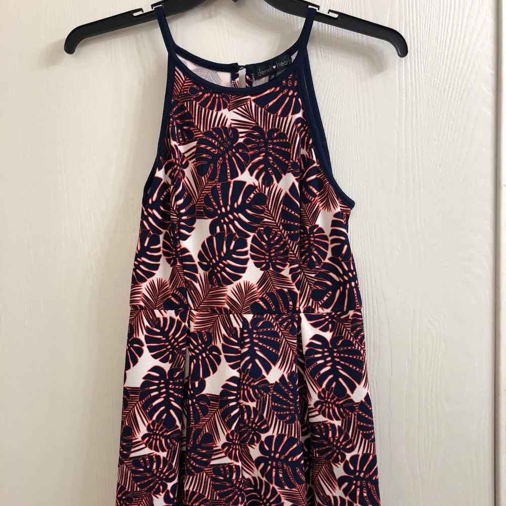 Summery Orange and Blue Romper